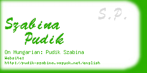 szabina pudik business card